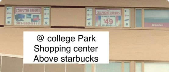 My Cellphone Repairs College Park store above Starbucks